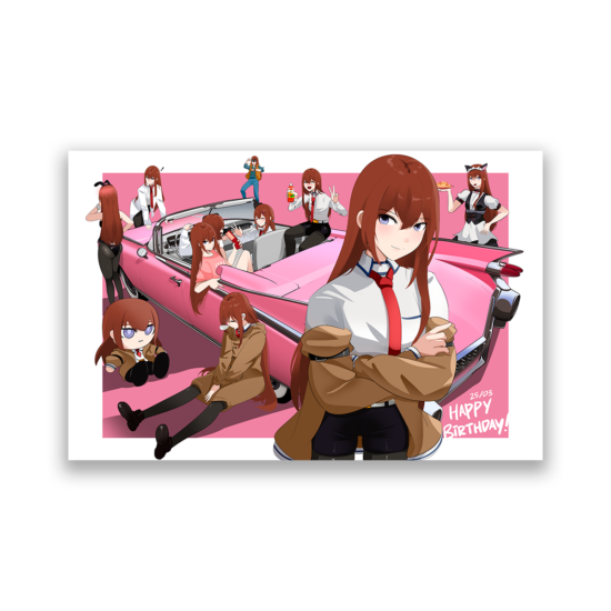 Makise Kurisu Birthday Poster - Holeecrab